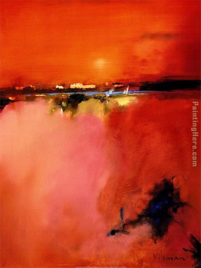 Orange Horizon painting - Unknown Artist Orange Horizon art painting